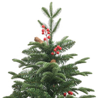 HKM-315923 Foldable 180 cm Artificial Christmas Tree with Lifelike Cones & Berries