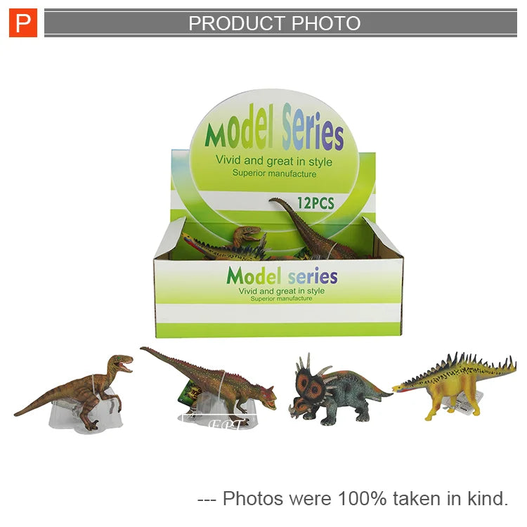 HKM-315923 Lifelike Plastic Dinosaur Toy Set for Kids Aged 5-13 Years, 12 Piece Collection