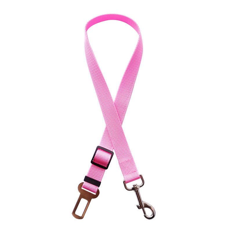 HKM-315987 Adjustable Pet Car Seat Belt Harness for Dogs and Cats - Secure Safety Clip, Durable Nylon Traction Lead