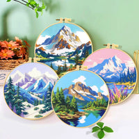 HKM-316115 Mushroom Embroidery DIY Kit with Various Cartoon Designs and Complete Accessories