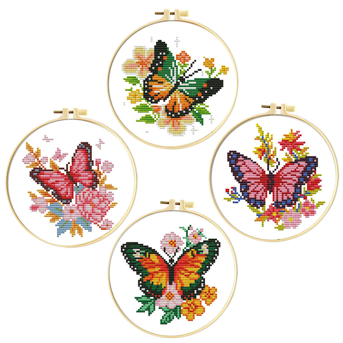 KTX-316115 Mushroom Embroidery DIY Kit with Various Cartoon Designs and Complete Accessories