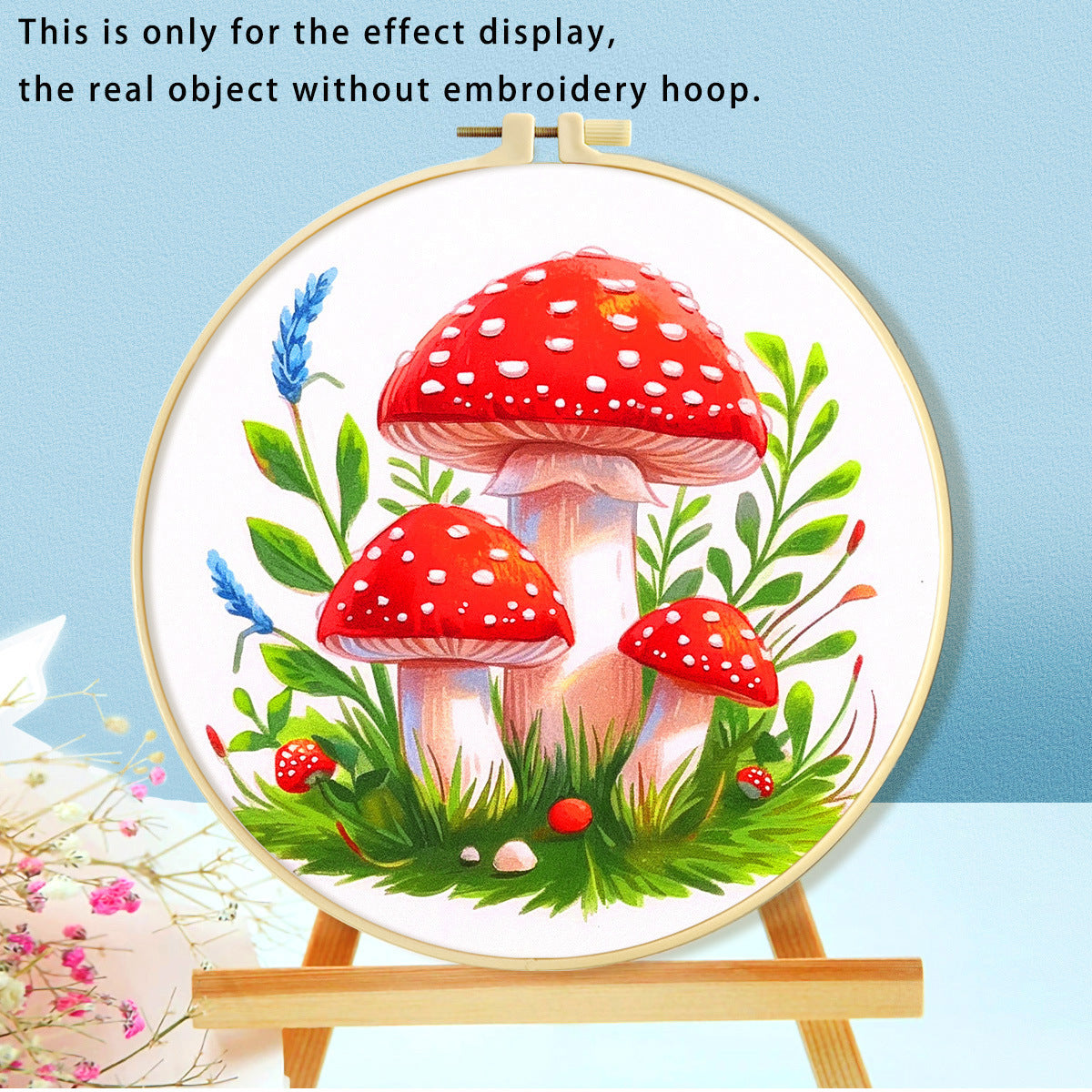 KTX-316115 Mushroom Embroidery DIY Kit with Various Cartoon Designs and Complete Accessories