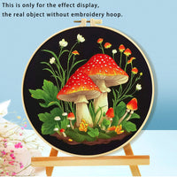 HKM-316115 Mushroom Embroidery DIY Kit with Various Cartoon Designs and Complete Accessories