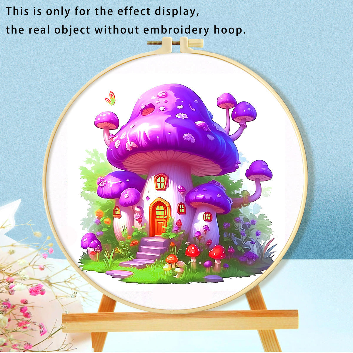 KTX-316115 Mushroom Embroidery DIY Kit with Various Cartoon Designs and Complete Accessories