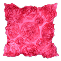 HKM-316115 Rose Embroidery Pillowcase in Pink, Ivory, Mint Green, and Rose - Soft Polyester Fabric