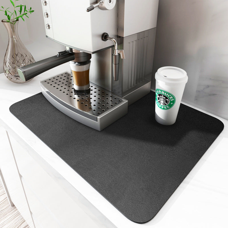 HKM-316179 Absorbent Square Drying Mat for Bar Counter and Kitchen Basin - Non-slip Water Draining Pad