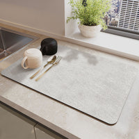 HKM-316179 Absorbent Square Drying Mat for Bar Counter and Kitchen Basin - Non-slip Water Draining Pad