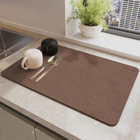 HKM-316179 Absorbent Square Drying Mat for Bar Counter and Kitchen Basin - Non-slip Water Draining Pad