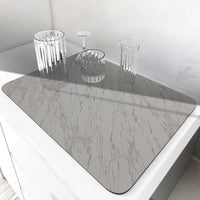 HKM-316179 Absorbent Square Drying Mat for Bar Counter and Kitchen Basin - Non-slip Water Draining Pad
