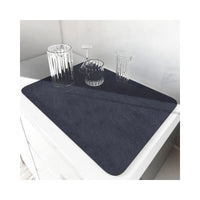 HKM-316179 Absorbent Square Drying Mat for Bar Counter and Kitchen Basin - Non-slip Water Draining Pad