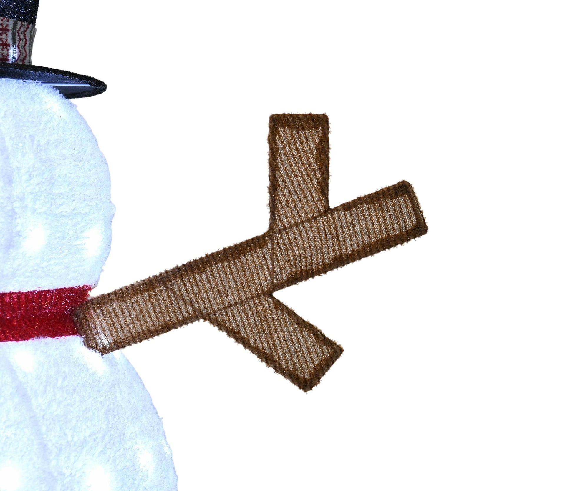 HKM-316243 Plush Snowman Lantern with Warm LED Lights for Indoor and Outdoor Holiday Decor