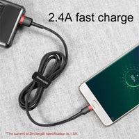 HKM-316307 Android Data Cable for Fast Charging - Compatible with Xiaomi Devices - Red, Gray, and Black Options