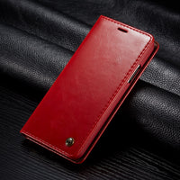 HKM-316371 Stylish PU Leather Wallet Case with Card Holder for iPhone Models