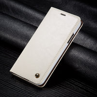HKM-316371 Stylish PU Leather Wallet Case with Card Holder for iPhone Models