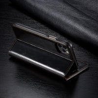 HKM-316371 Stylish PU Leather Wallet Case with Card Holder for iPhone Models