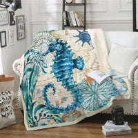HKM-316435 European Style Comfort Coral Fleece Blanket - Soft Lamb Wool, 150x200cm, Plus Velvet Thickness