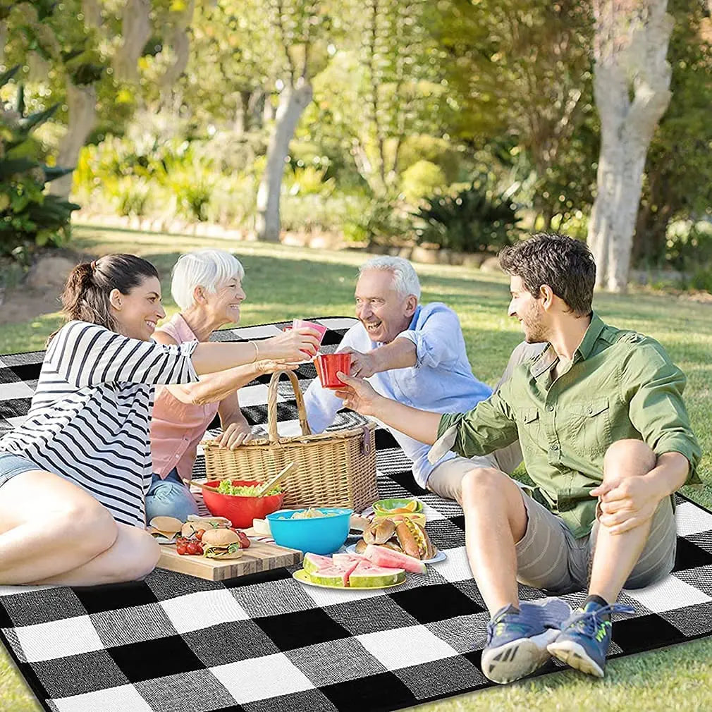 KTX-316627 Lightweight Waterproof Foldable Camping Mat for 6-8 People - PEVA Picnic Blanket