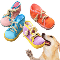 HKM-316755 Colorful Pet Simulation Sounding Toy Canvas Shoes for Playtime Fun