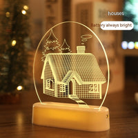 HKM-316883 Warm White Christmas Night Light Decoration - USB/Battery Powered LED Ambiance Light - 16.2cm x 13cm