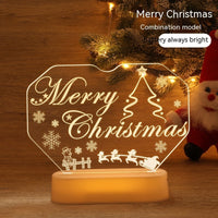 HKM-316883 Warm White Christmas Night Light Decoration - USB/Battery Powered LED Ambiance Light - 16.2cm x 13cm
