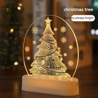 HKM-316883 Warm White Christmas Night Light Decoration - USB/Battery Powered LED Ambiance Light - 16.2cm x 13cm