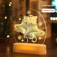 HKM-316883 Warm White Christmas Night Light Decoration - USB/Battery Powered LED Ambiance Light - 16.2cm x 13cm