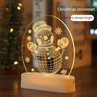 HKM-316883 Warm White Christmas Night Light Decoration - USB/Battery Powered LED Ambiance Light - 16.2cm x 13cm