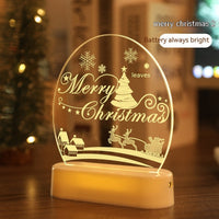 HKM-316883 Warm White Christmas Night Light Decoration - USB/Battery Powered LED Ambiance Light - 16.2cm x 13cm
