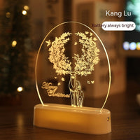 HKM-316883 Warm White Christmas Night Light Decoration - USB/Battery Powered LED Ambiance Light - 16.2cm x 13cm