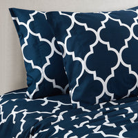 HKM-317267 Classic Geometric Four-Piece Bedding Set in Various Sizes for Modern Simplicity