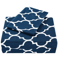 HKM-317267 Classic Geometric Four-Piece Bedding Set in Various Sizes for Modern Simplicity