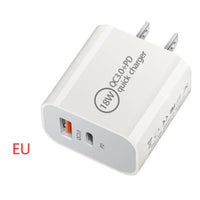 HKM-317331 18W PD Fast Charging Travel Charger with QC3.0 - Input 100V, Output 5/9/12V, 3600mA, White