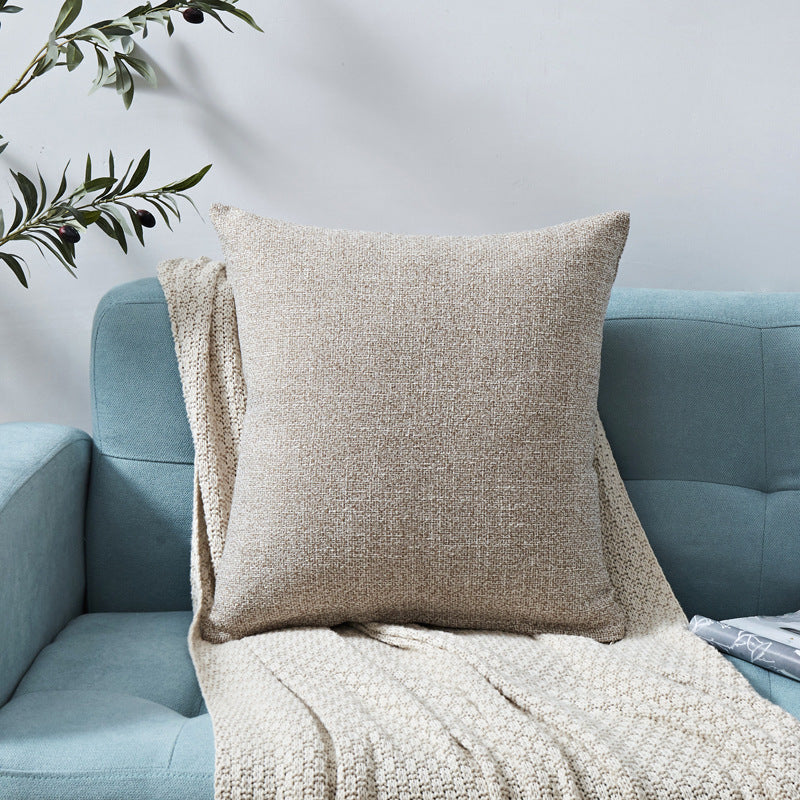 HKM-317395 Chenille Plain Hug Pillowcase for Office and Home - Available in Multiple Sizes