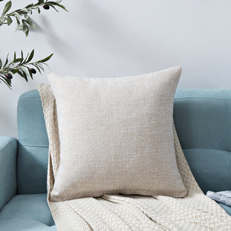 HKM-317395 Chenille Plain Hug Pillowcase for Office and Home - Available in Multiple Sizes