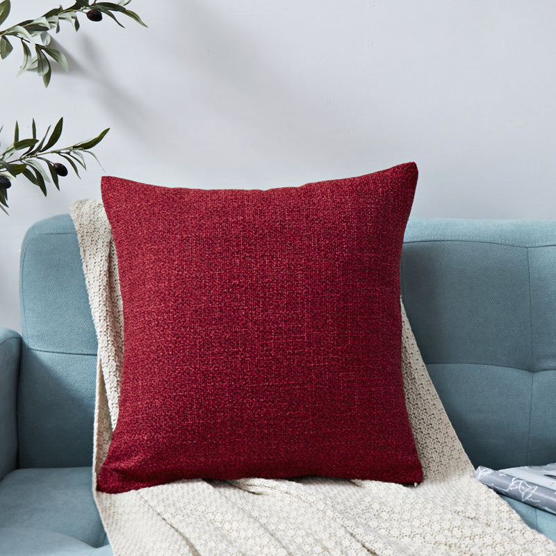 HKM-317395 Chenille Plain Hug Pillowcase for Office and Home - Available in Multiple Sizes