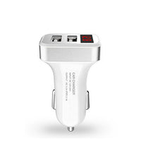 HKM-317459 Smart USB Car Charger with LED Display for Real-Time Battery Monitoring and Fast Charging Support