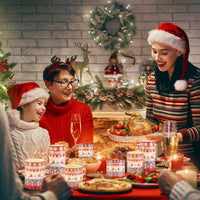 HKM-317715 Christmas Flameless LED Candles with Deer Design, Flickering Light Modes, Remote Control & Timer, Battery Operated