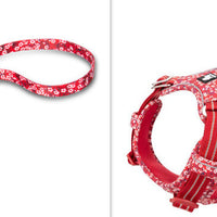 HKM-317779 Floral Pattern Dog Chest Strap with Reflective Nylon and Aluminum Alloy Buckle