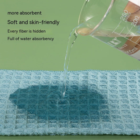 HKM-317843 Ultra-Fine Waffle Microfiber Towel - Soft, Non-Lint Skin-Friendly Fabric in Multiple Colors