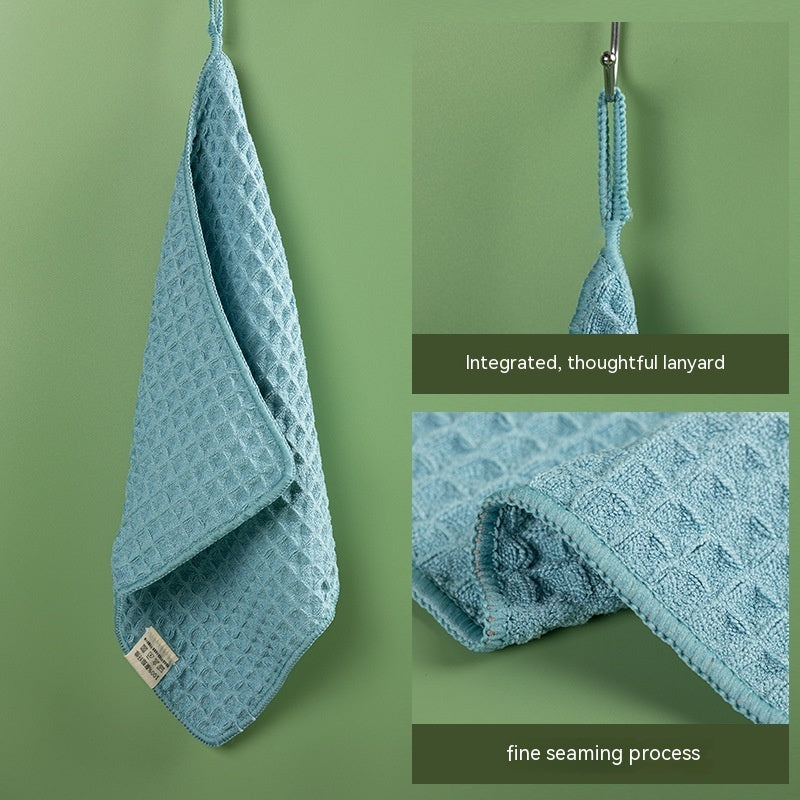 HKM-317843 Ultra-Fine Waffle Microfiber Towel - Soft, Non-Lint Skin-Friendly Fabric in Multiple Colors