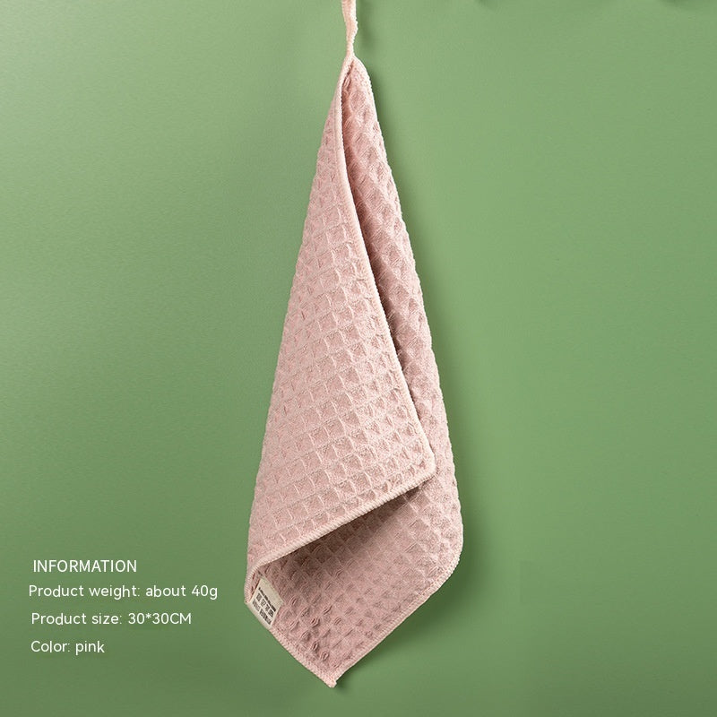 HKM-317843 Ultra-Fine Waffle Microfiber Towel - Soft, Non-Lint Skin-Friendly Fabric in Multiple Colors
