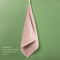 HKM-317843 Ultra-Fine Waffle Microfiber Towel - Soft, Non-Lint Skin-Friendly Fabric in Multiple Colors