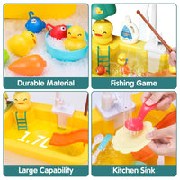 HKM-318099 Electric Kitchen Dishwasher Play Set for Kids - Fun Pretend Play Sink Toy