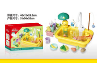 HKM-318099 Electric Kitchen Dishwasher Play Set for Kids - Fun Pretend Play Sink Toy