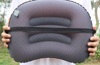 HKM-318099 Portable Inflatable Travel Pillow with Storage Bag - Ideal for Camping and Outdoor Activities