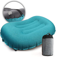 HKM-318099 Portable Inflatable Travel Pillow with Storage Bag - Ideal for Camping and Outdoor Activities
