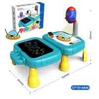 HKM-318227 Educational Drawing and Writing Board Set with Projector for Kids Ages 5-7