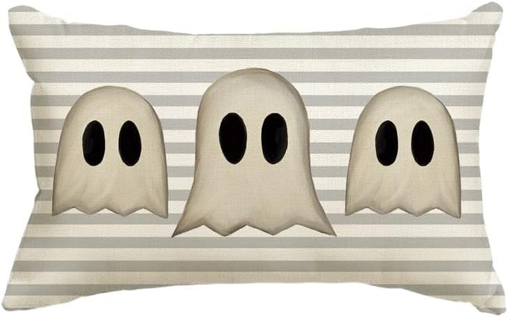 HKM-318227 Halloween Cartoon Pattern Printed Pillowcase for Home Decoration, 30x50cm, Single & Double-Sided Options