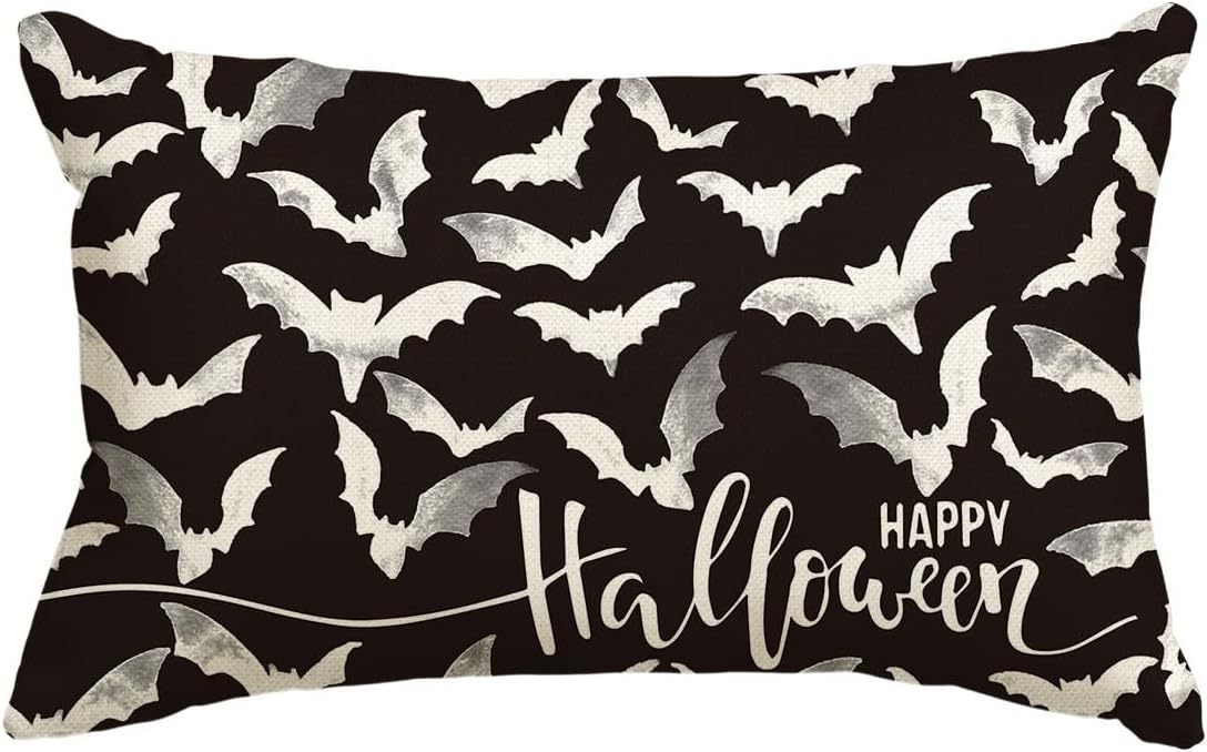 HKM-318227 Halloween Cartoon Pattern Printed Pillowcase for Home Decoration, 30x50cm, Single & Double-Sided Options