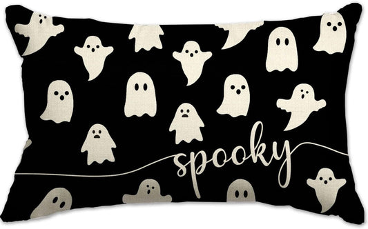HKM-318227 Halloween Cartoon Pattern Printed Pillowcase for Home Decoration, 30x50cm, Single & Double-Sided Options